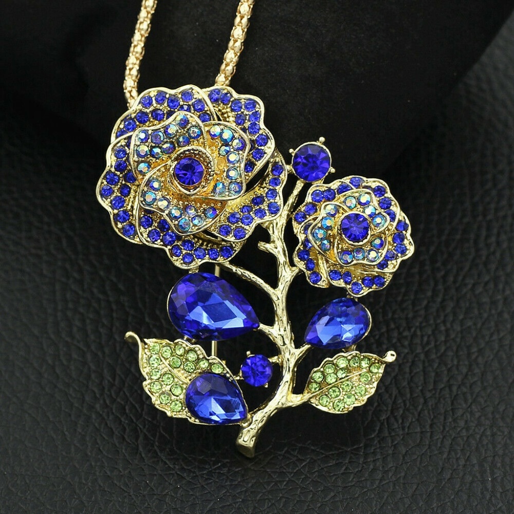 Retro Vintage Look Flower Pendant Brooch NWT-